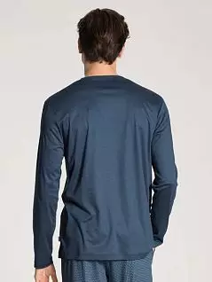 Рубашка с длинным рукавом с планкой из сверхлегкой ткани синего цвета Calida 15381c445